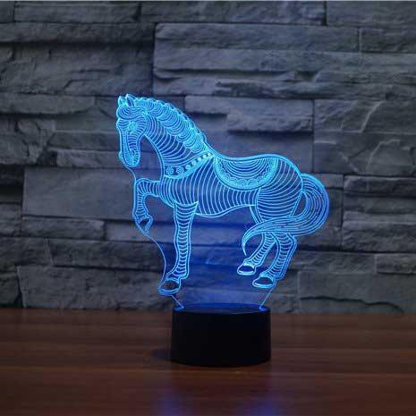 Galloping Horse 3D Illusion Lamp