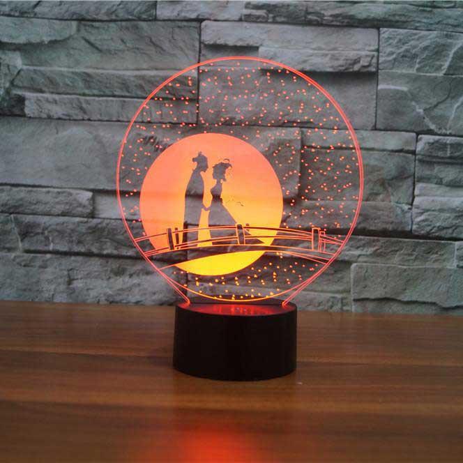 Couple Romance 3D Illusion Lamp