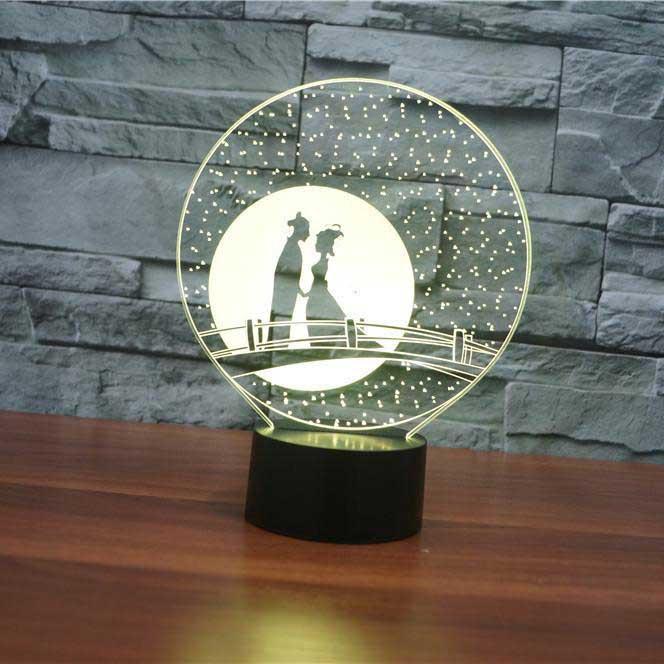 Couple Romance 3D Illusion Lamp