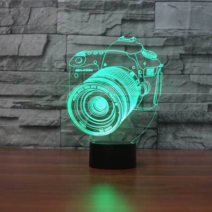 Camera 3D Illusion Lamp