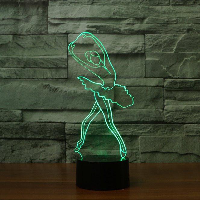 Ballerina 3D Illusion Lamp