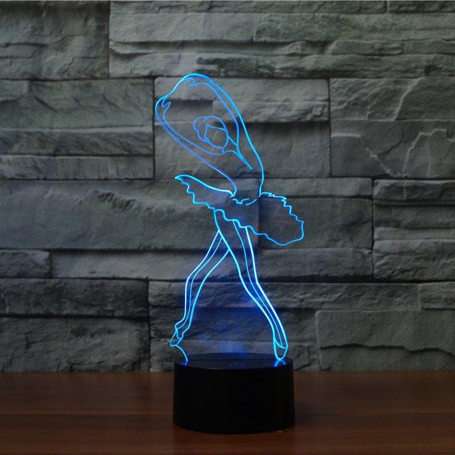 Ballerina 3D Illusion Lamp