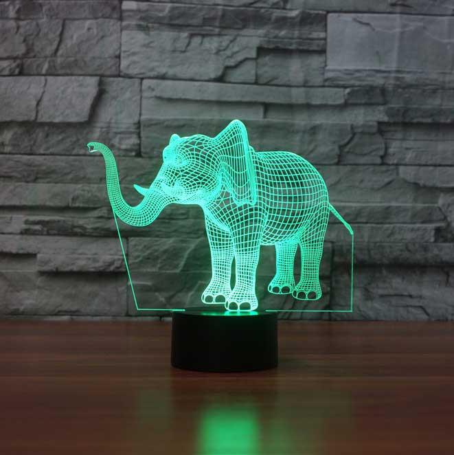 Elephant 3D Illusion Lamp