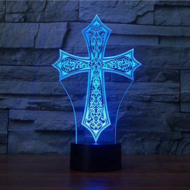 Cross 3D Illusion Lamp