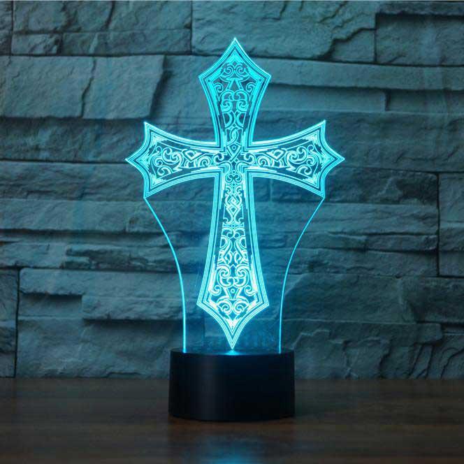Cross 3D Illusion Lamp
