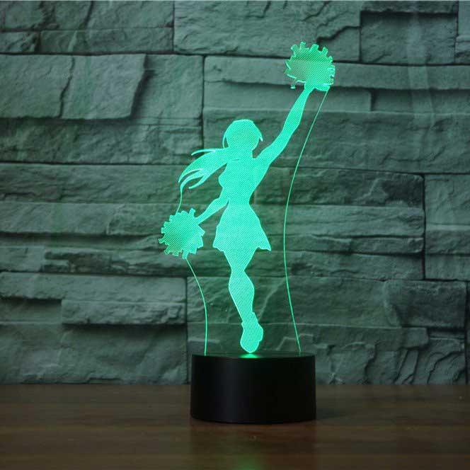 Cheerleader 3D Illusion Lamp